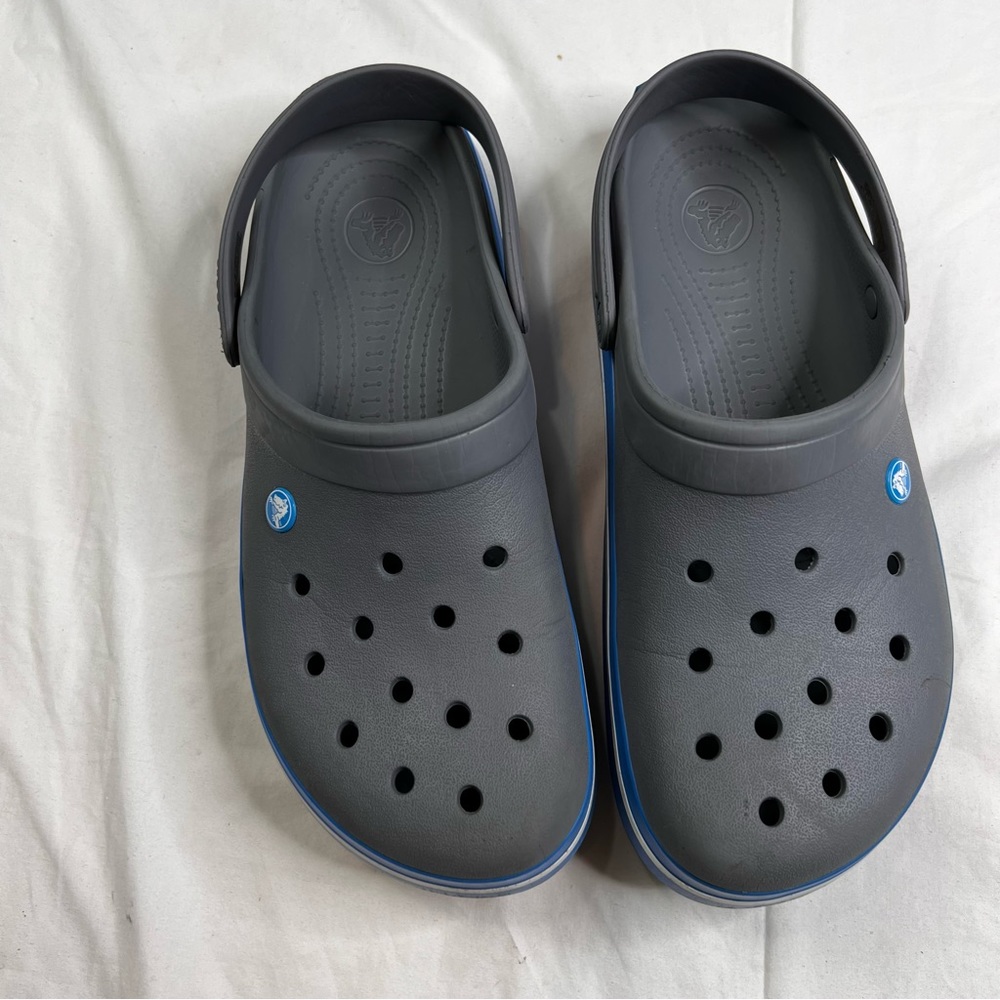Crocs Size 13 Crocband II Clogs Slip On Shoes | Waterproof Gray Sandals L051022